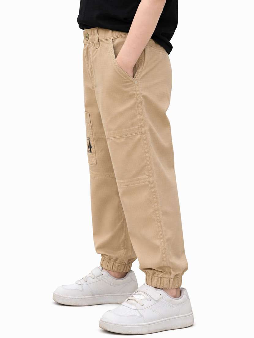 boys solid mid rise joggers - 22505993 -  Standard Image - 2
