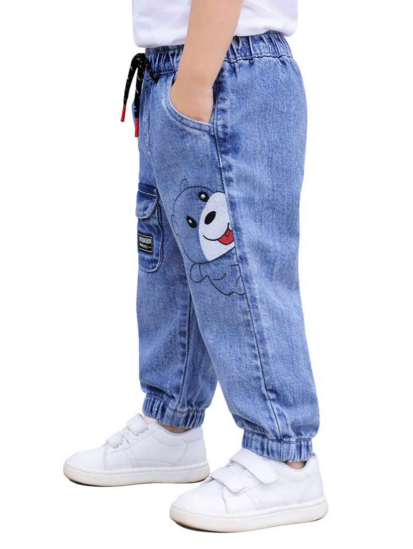 boys washed mid rise jogger fit jeans - 22505994 -  Standard Image - 2