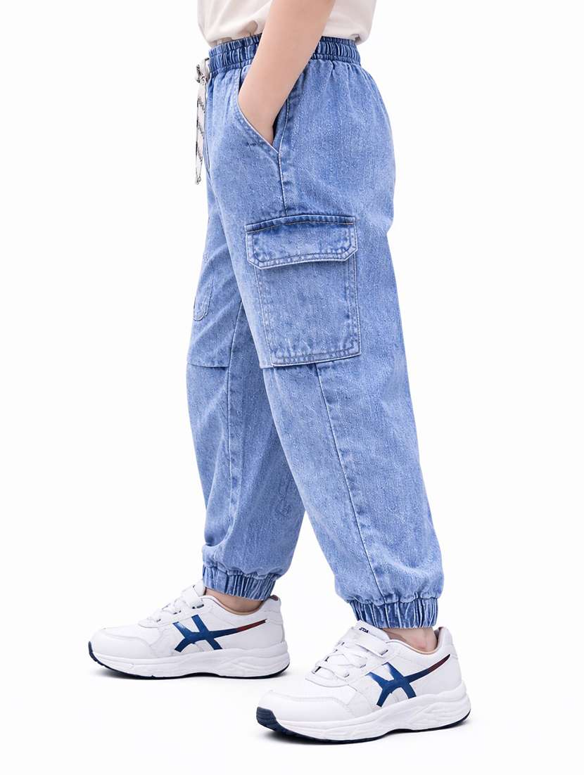 boys washed mid rise jogger fit cargo pant - 22505995 -  Standard Image - 2