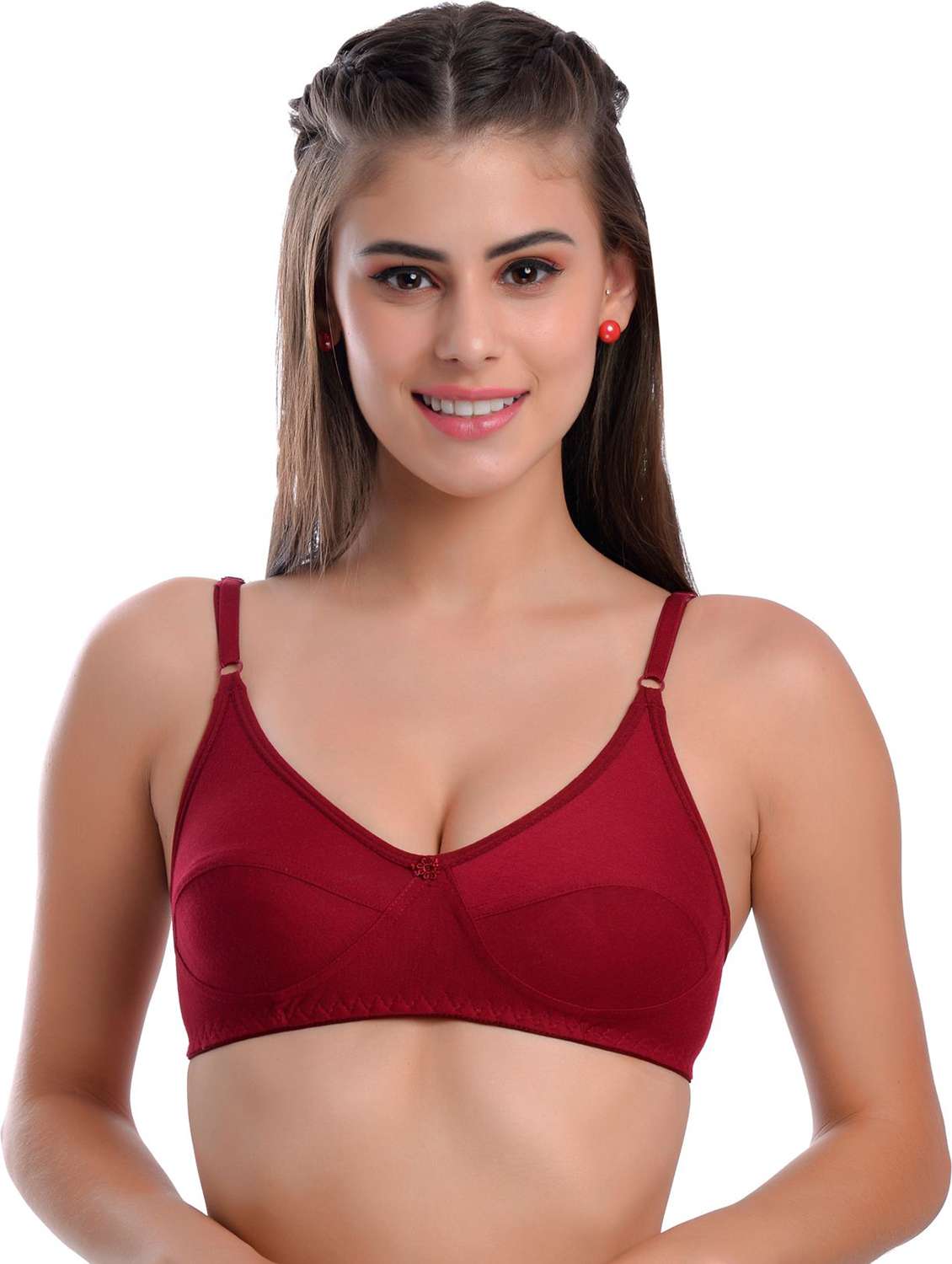 women pack of 6 non padded regular bra - 22507505 -  Standard Image - 2