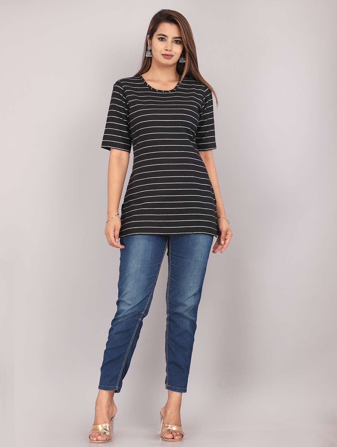 women printed round neck regular top - 22507563 -  Standard Image - 2