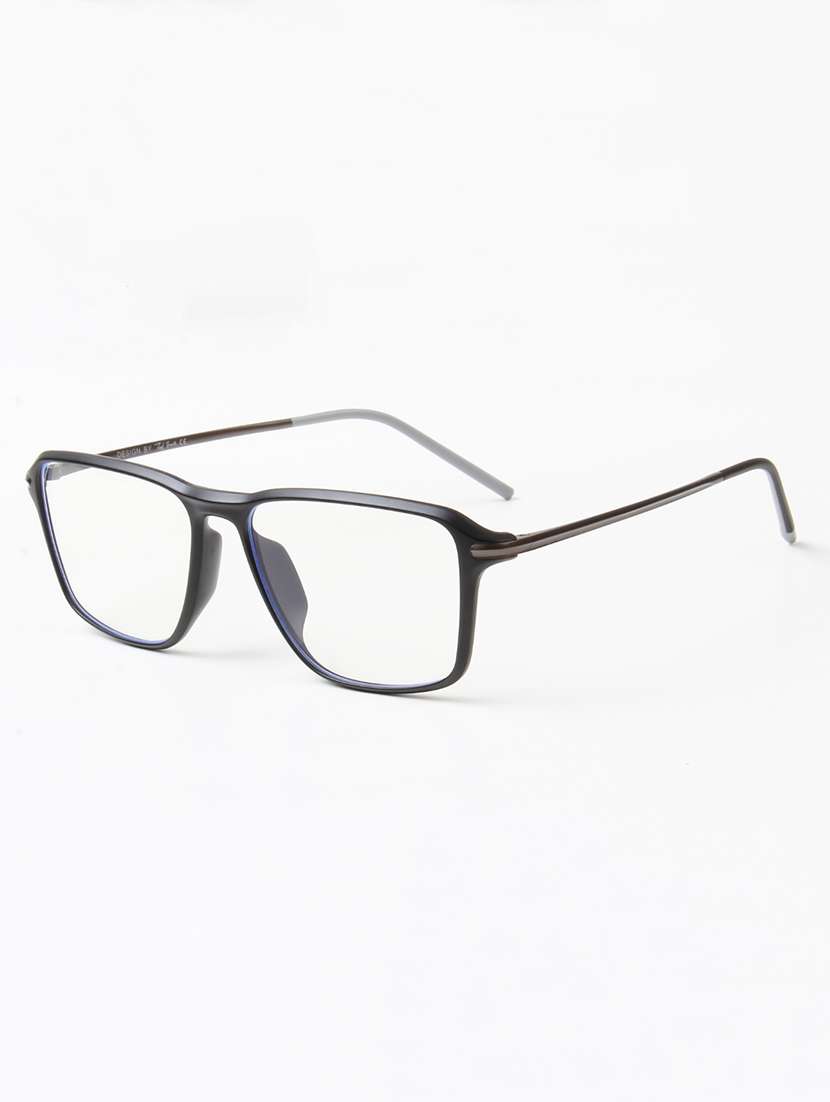Ted Smith Unisex Rectangle Black Full Rim Frames - 22507666 -  Standard Image - 2