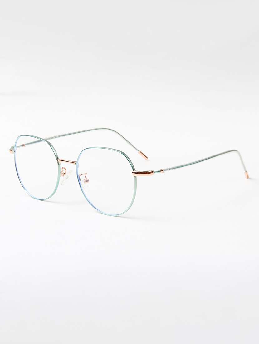 ted smith unisex metal round gold-green full rim frames - 22507699 -  Standard Image - 2