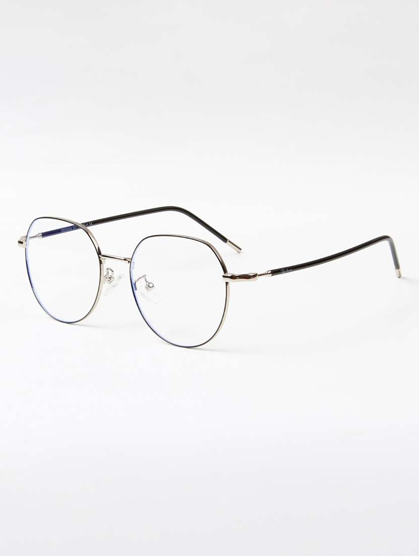 ted smith unisex metal round silver-black full rim frames - 22507700 -  Standard Image - 2