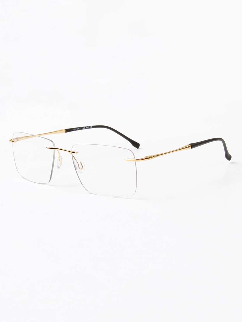 ted smith unisex titanium rectangle gold rimless frames - 22507703 -  Standard Image - 2
