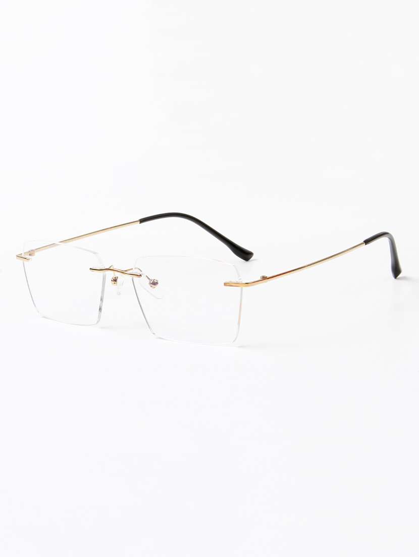 ted smith unisex titanium rectangle gold rimless frames - 22507720 -  Standard Image - 2
