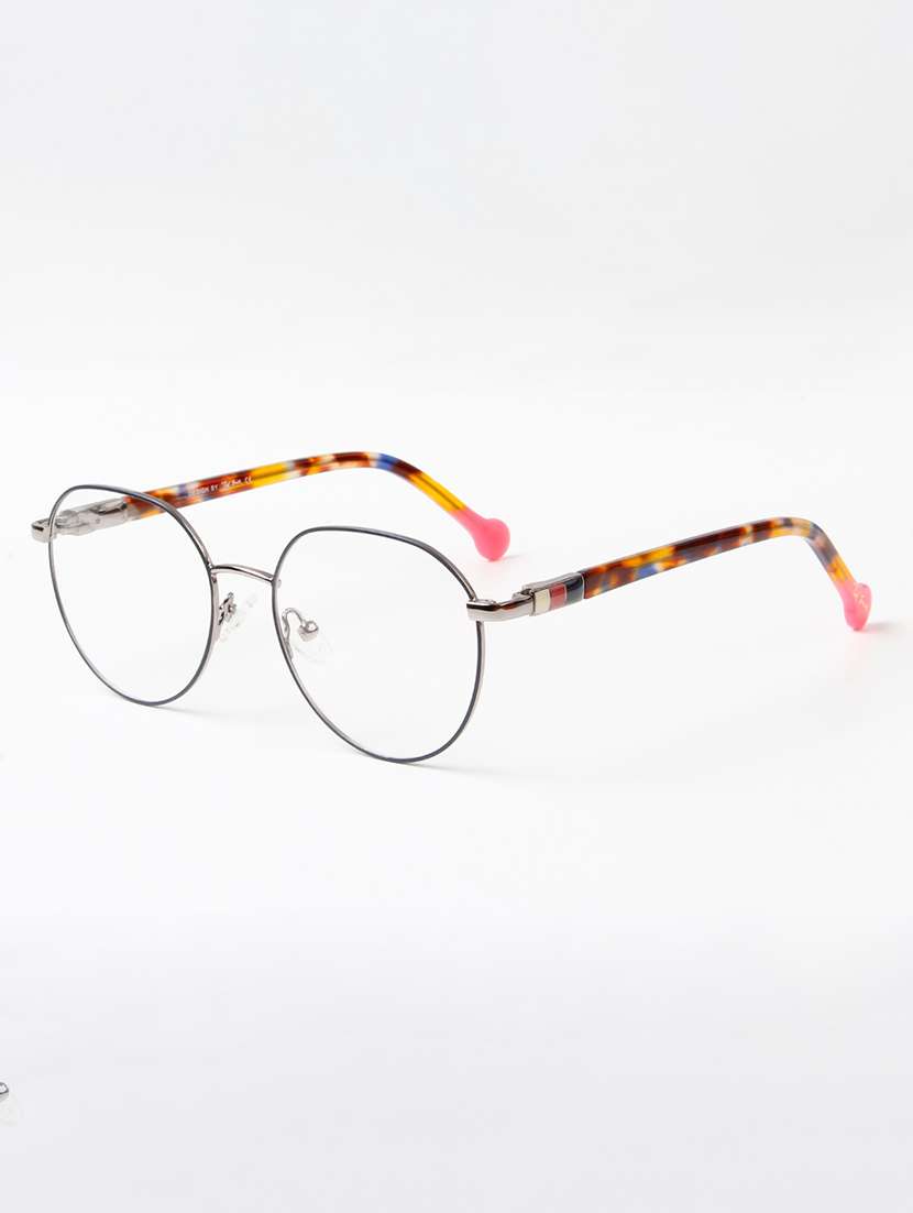 ted smith unisex metal oval black-silver full rim frames - 22507728 -  Standard Image - 2
