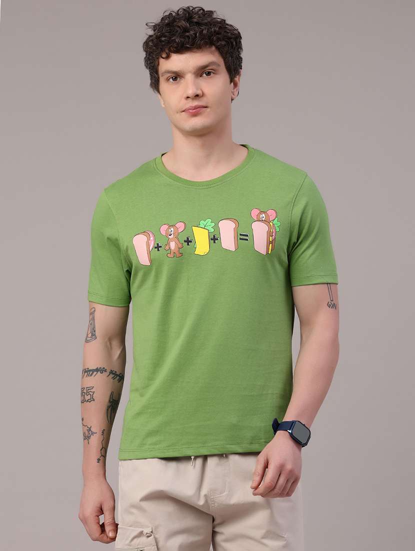 men printed short sleeve slim fit t-shirt - 22507794 -  Standard Image - 2