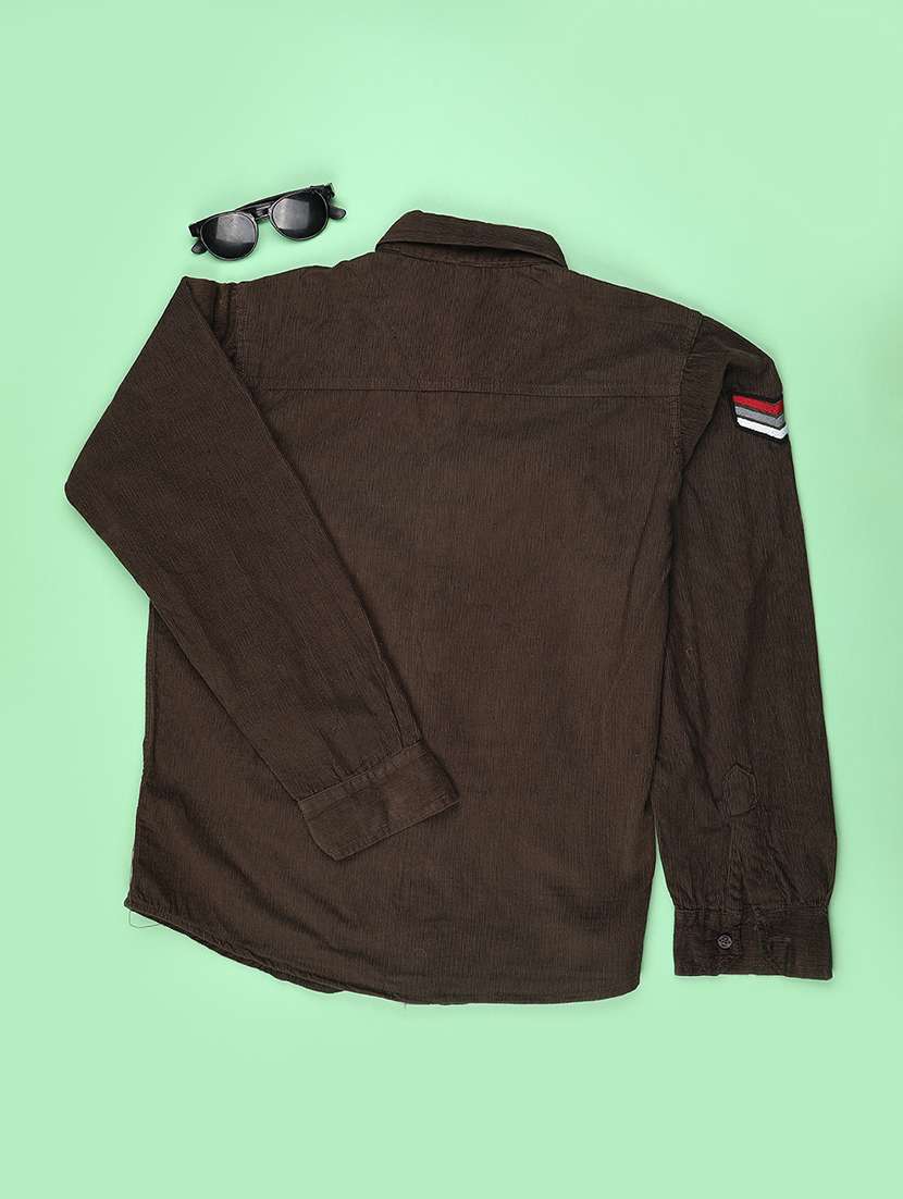 boys solid long sleeves regular shirt - 22507940 -  Standard Image - 2