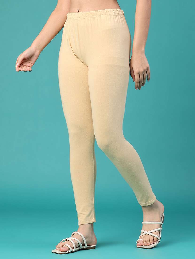 Women Solid Mid Rise Ankle Length Leggings - 22508053 -  Standard Image - 2