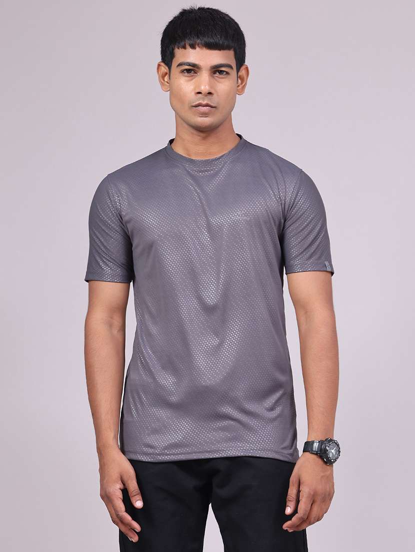 men textured short sleeve slim fit t-shirt - 22508401 -  Standard Image - 2