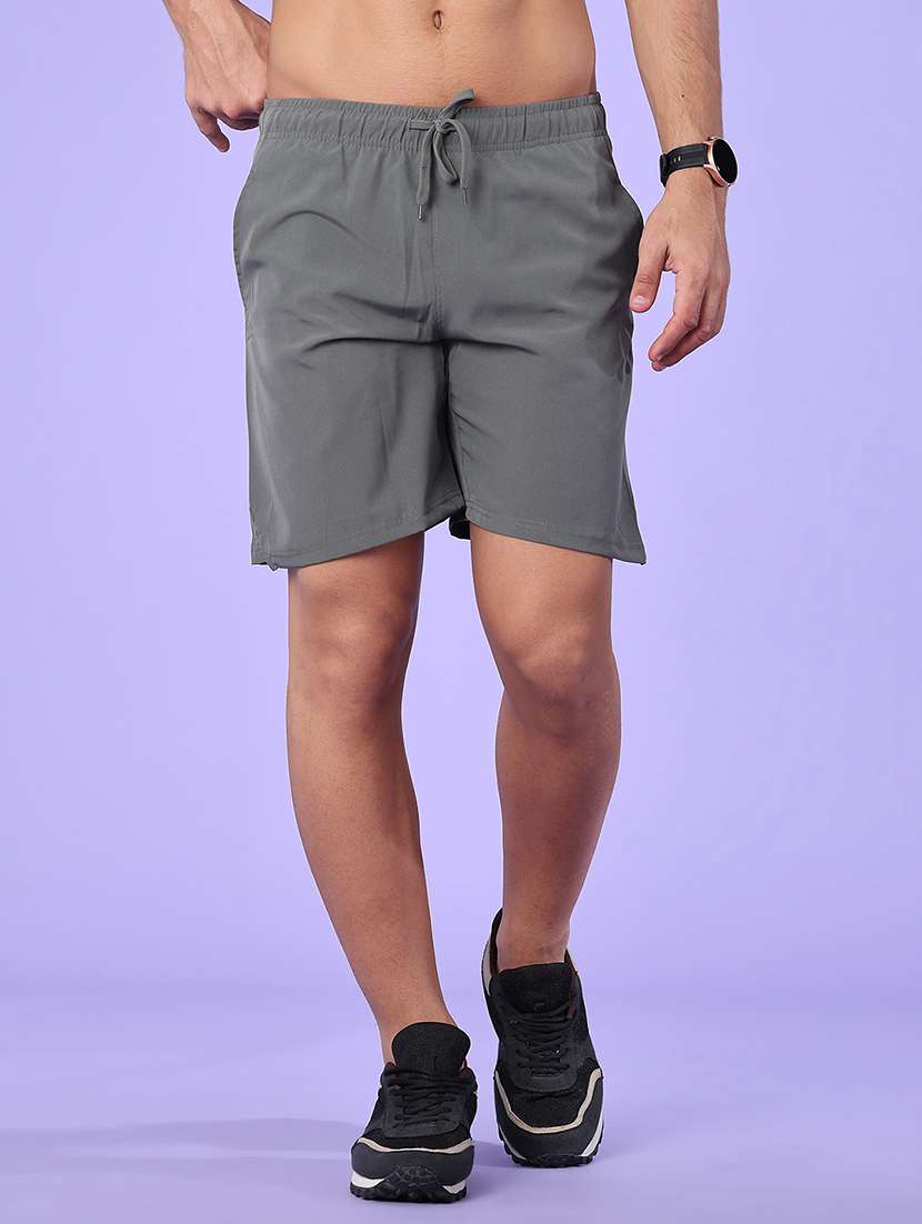 men solid mid rise regular fit sport shorts - 22508514 -  Standard Image - 2
