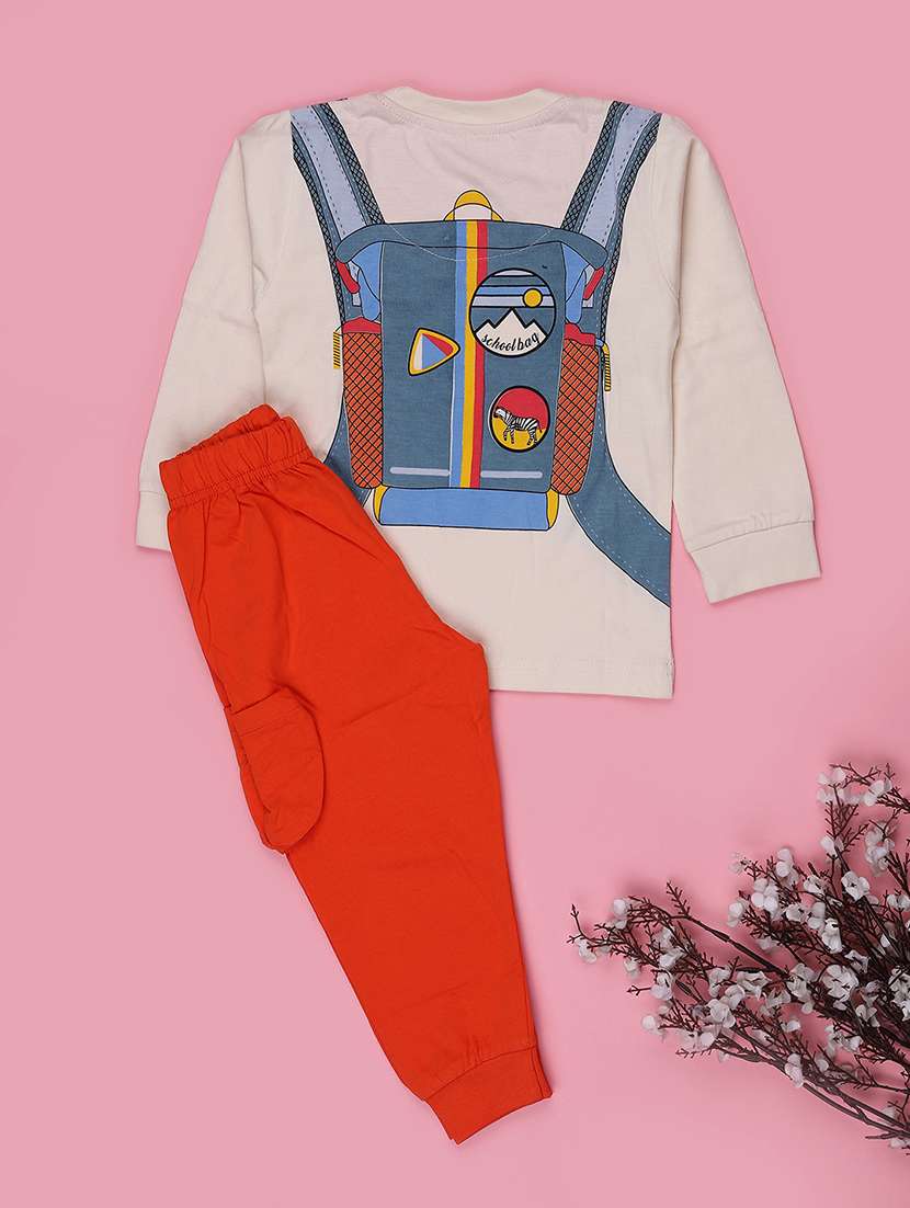 kids printed round neck full length set - 22508689 -  Standard Image - 2
