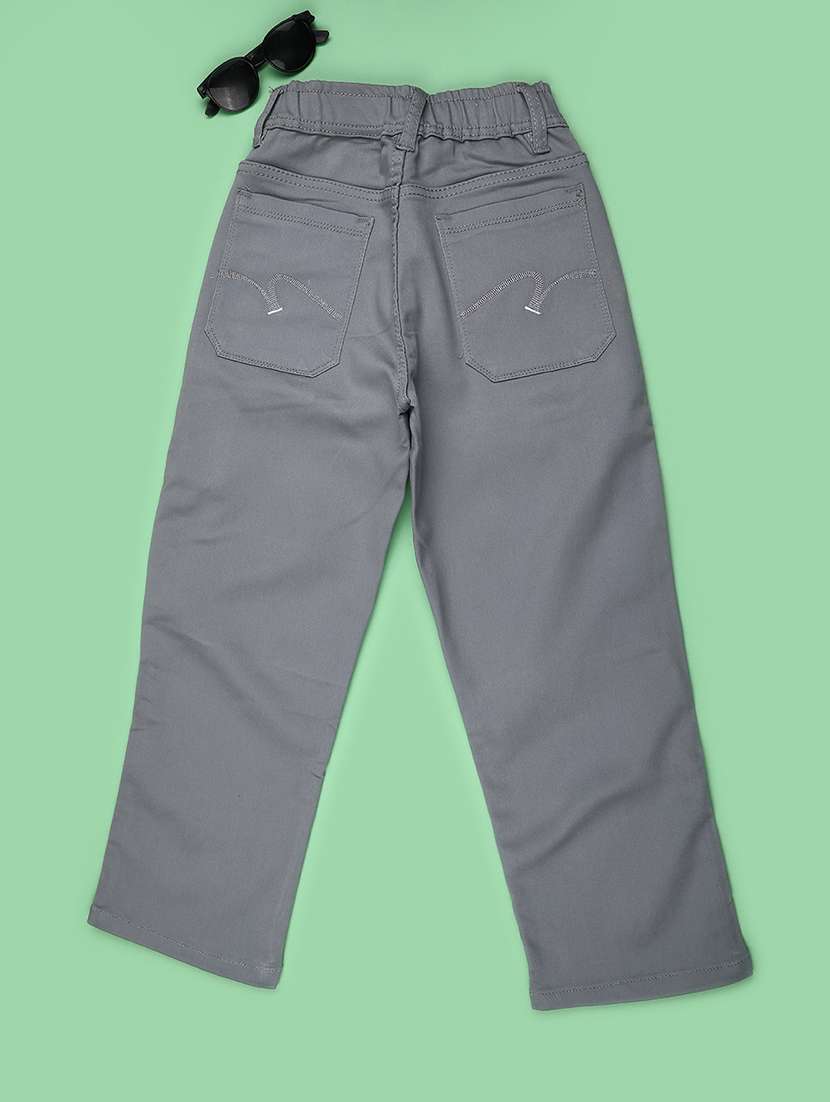 boys solid mid rise slim fit chinos - 22508719 -  Standard Image - 2