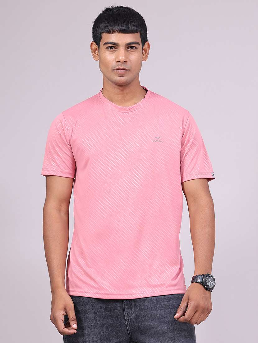 men textured short sleeve slim fit t-shirt - 22509122 -  Standard Image - 2