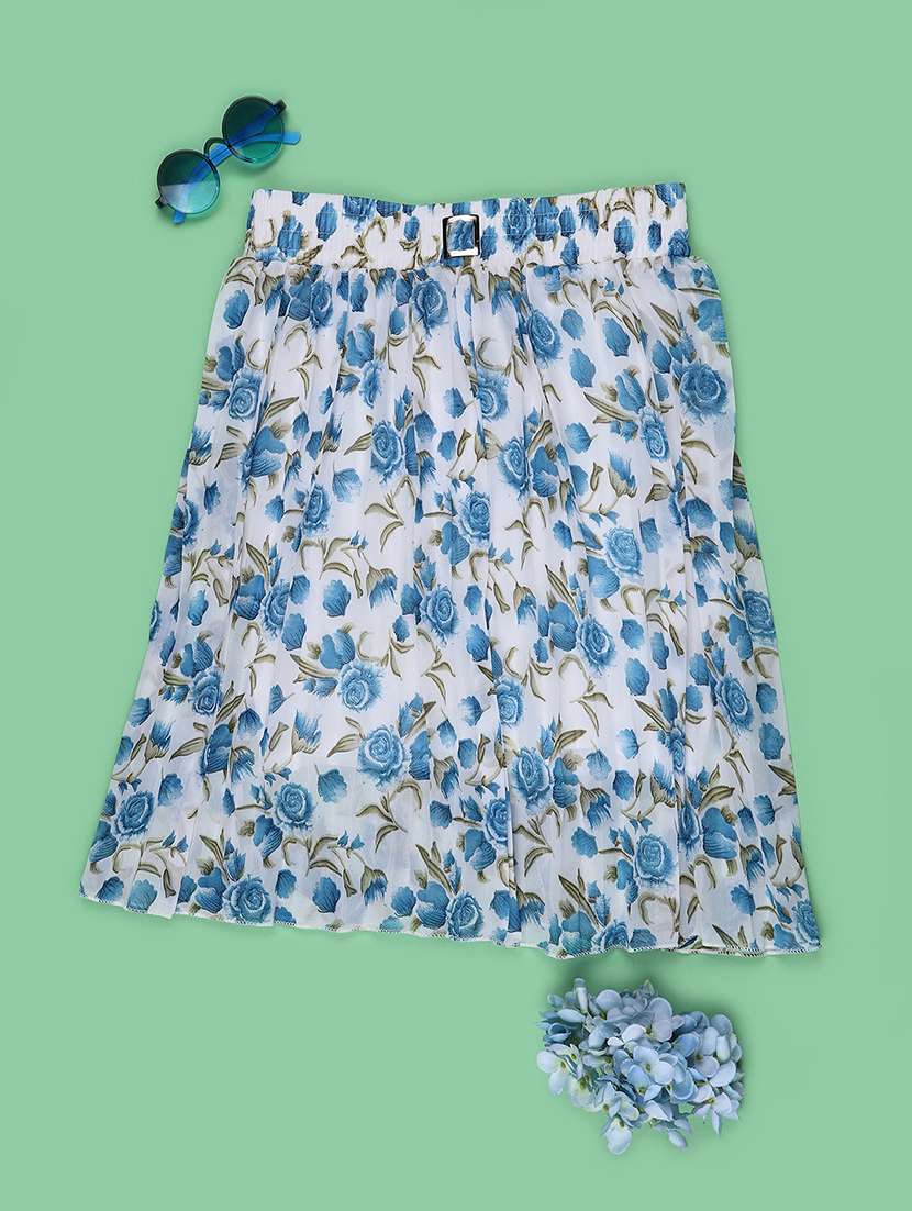 Girls Printed Mid Rise Flared Skirt - 22509133 -  Standard Image - 2