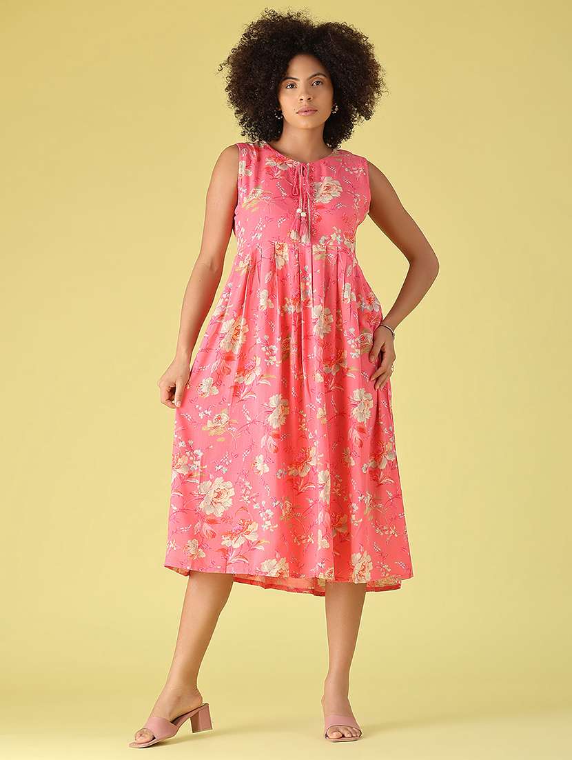 Women Printed Sleeveless A-line Dress - 22509205 -  Standard Image - 2