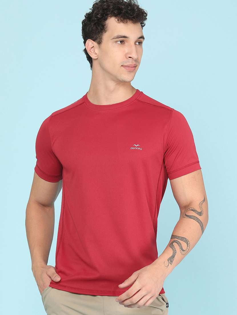 men solid short sleeve slim fit t-shirt - 22509388 -  Standard Image - 2