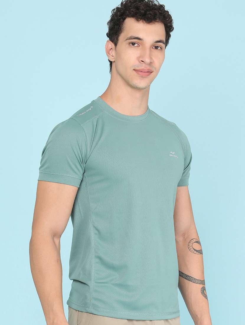 men solid short sleeve slim fit t-shirt - 22509390 -  Standard Image - 2