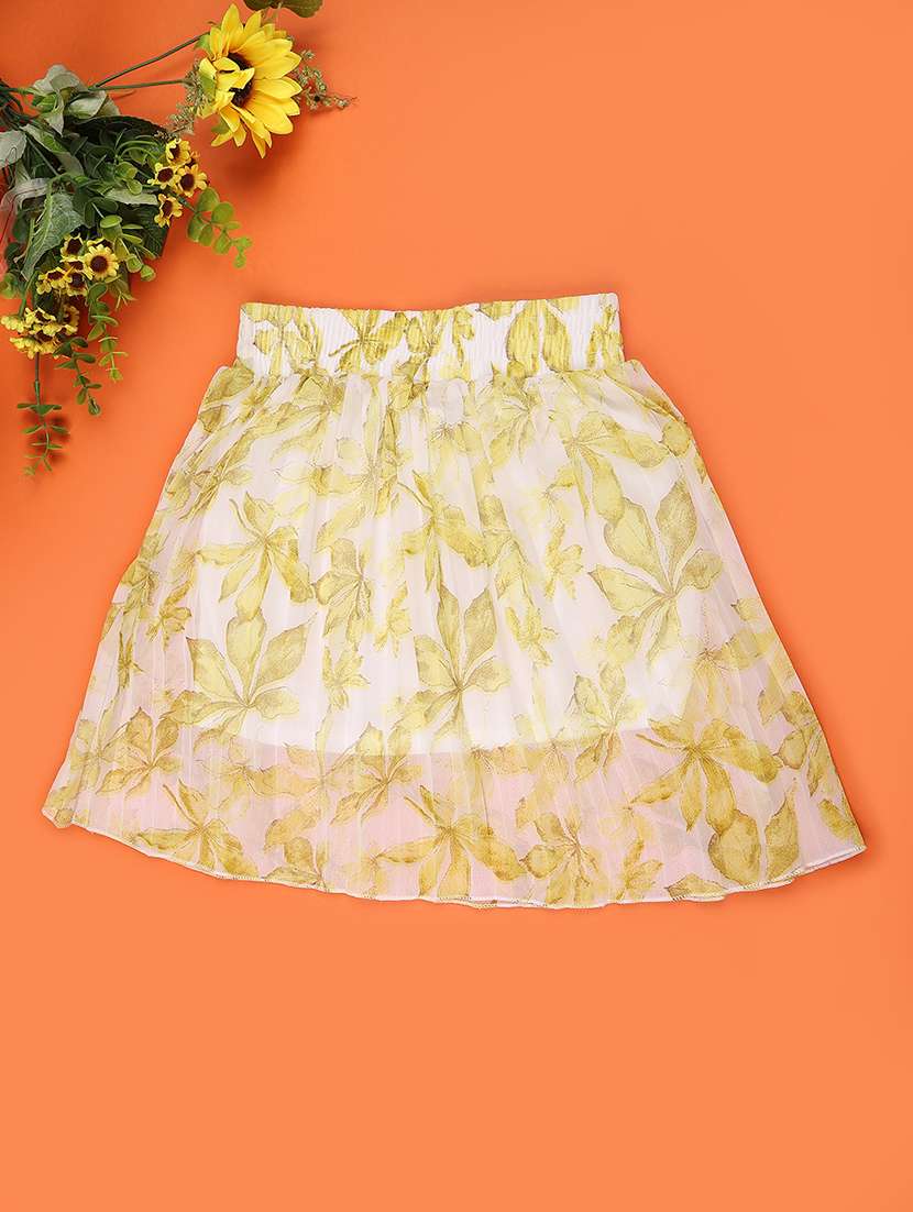 girls printed high rise a-line skirt - 22509918 -  Standard Image - 2
