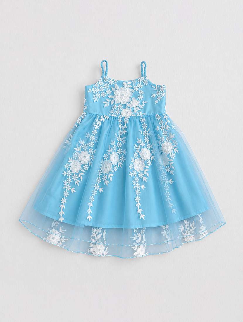 girls embroidered sleeveless kurta and pants et - 22511104 -  Standard Image - 2
