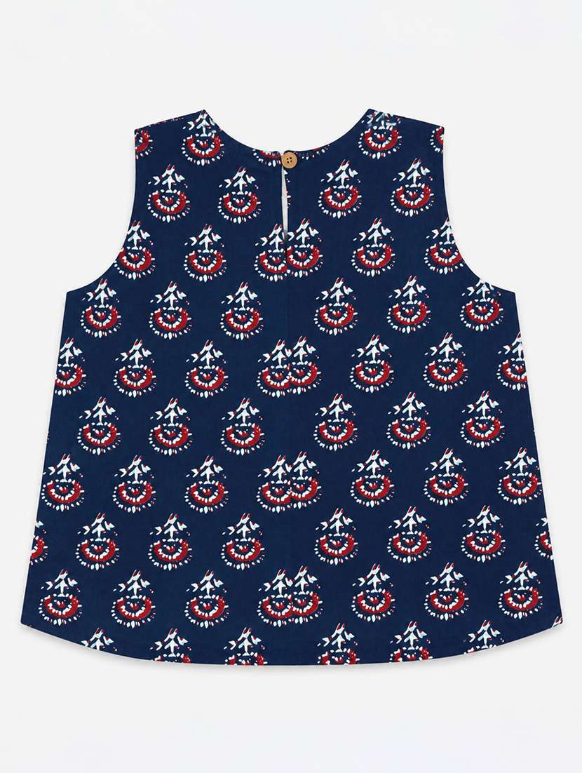 girls printed sleeveless top and shorts co-ord set - 22511152 -  Standard Image - 2