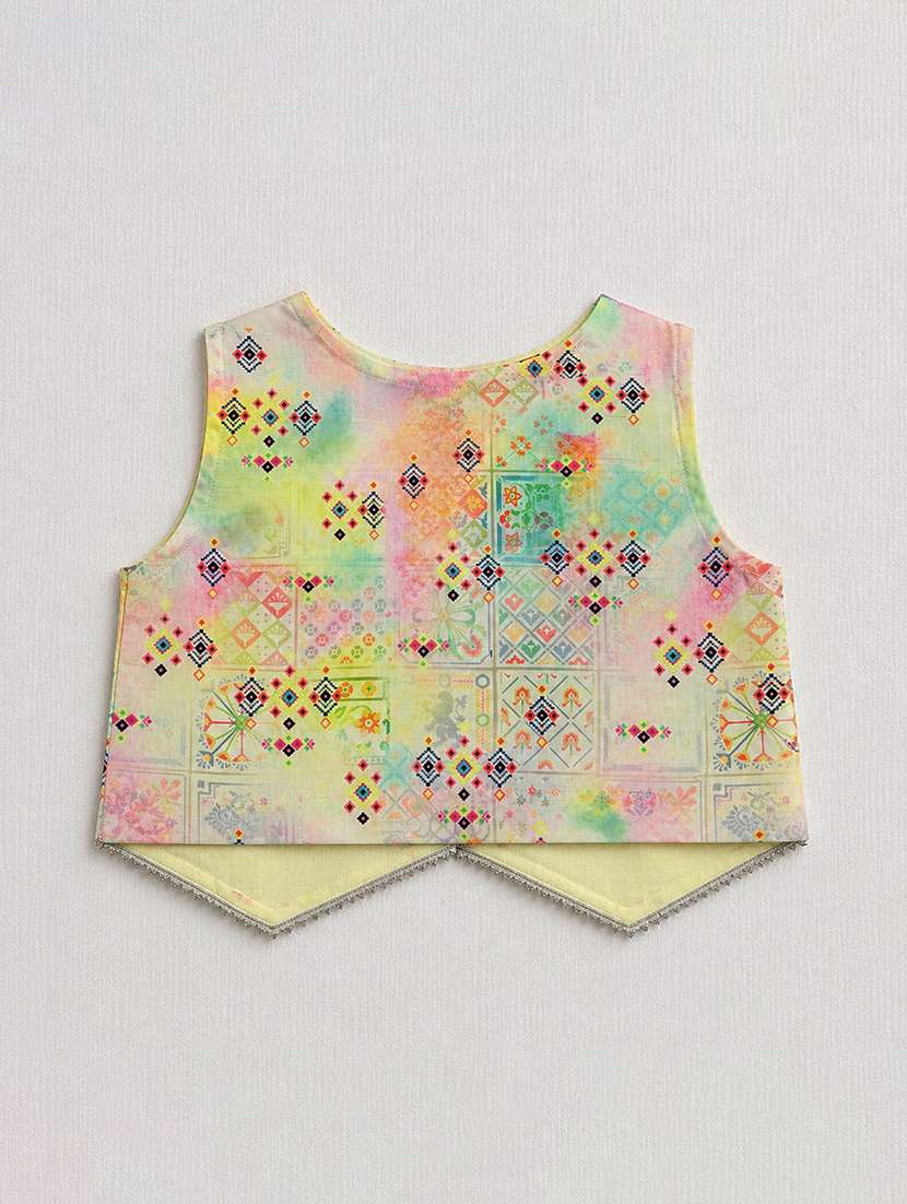girls printed sleeveless top and trouser co-ord set - 22511155 -  Standard Image - 2