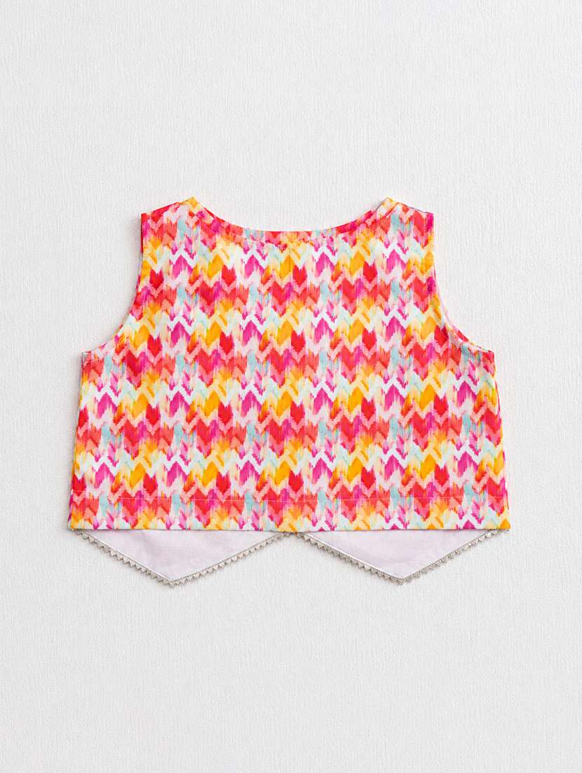 girls printed printed top and palazzo co-ord set - 22511156 -  Standard Image - 2