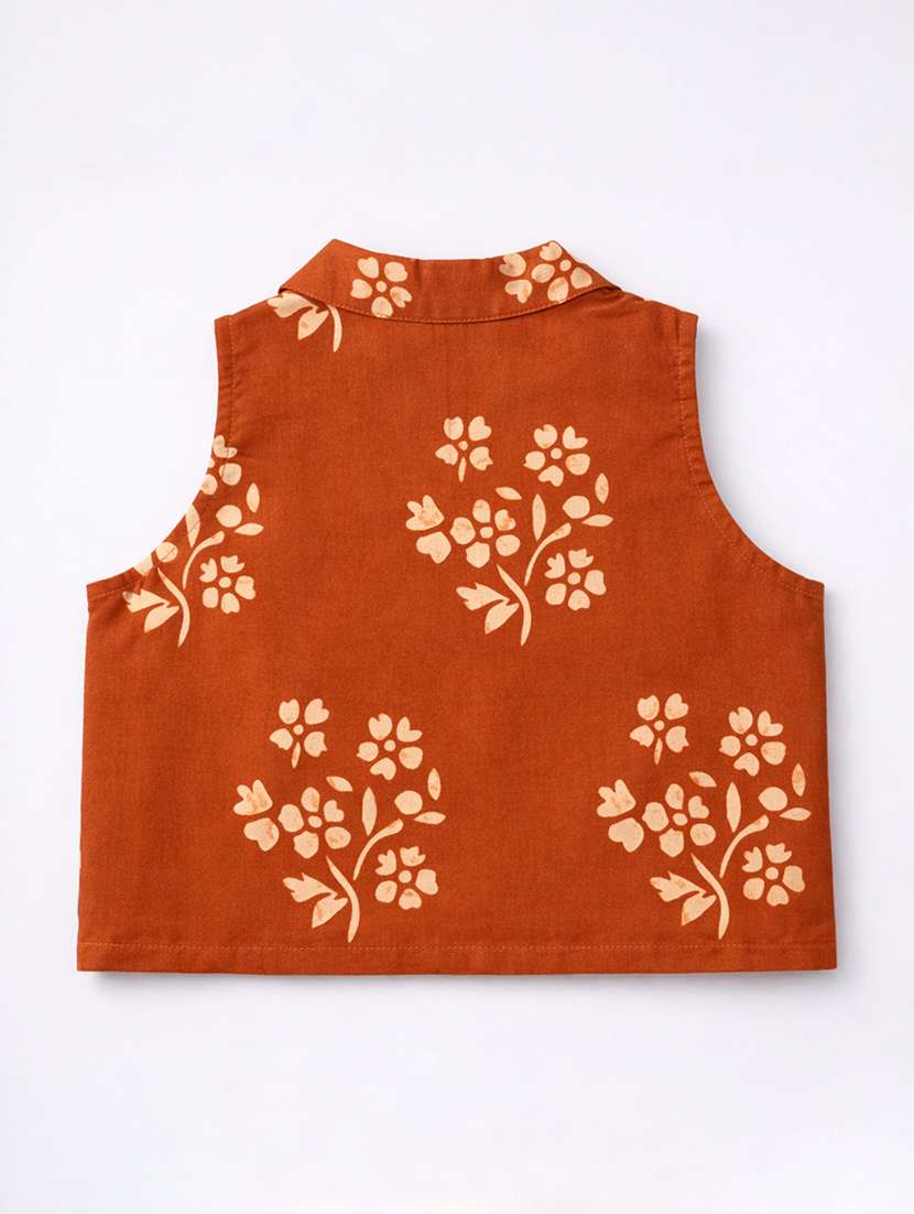 girls printed sleeveless top and skirt set - 22511235 -  Standard Image - 2