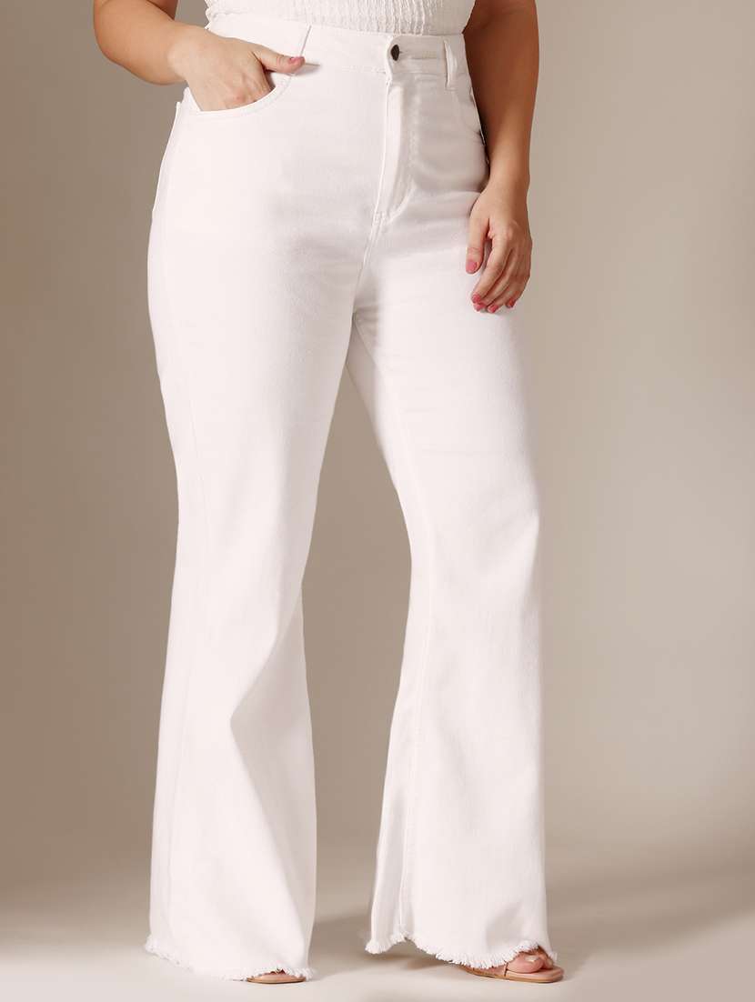 women solid high rise bootcut jeans - 22511339 -  Standard Image - 2