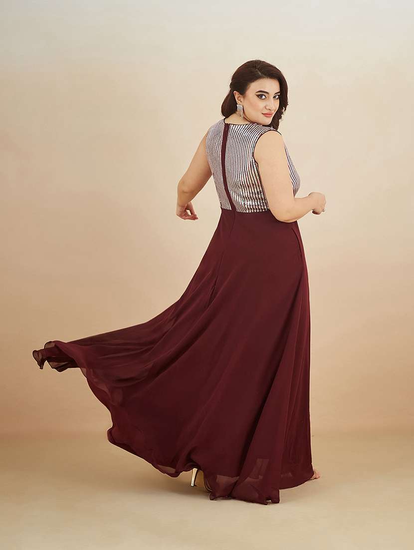 women sequined sleeveless gown - 22511511 -  Standard Image - 2