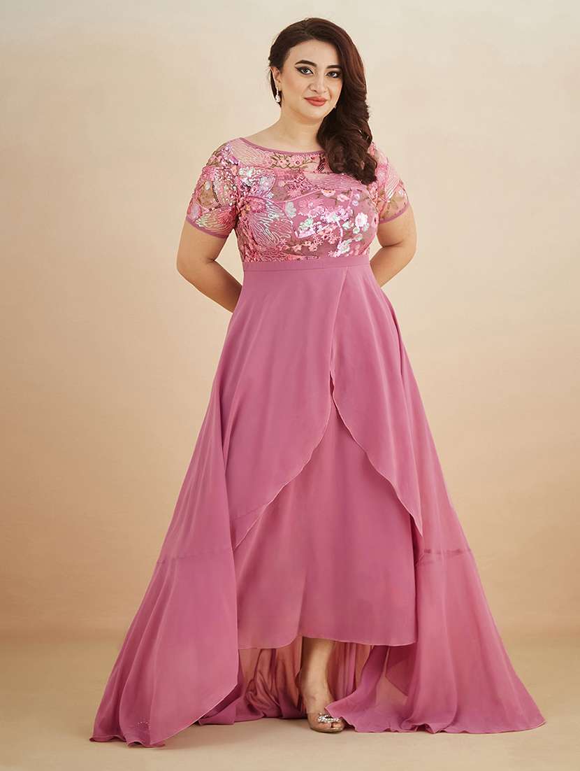 women embroidered short sleeves layered dress - 22511578 -  Standard Image - 2