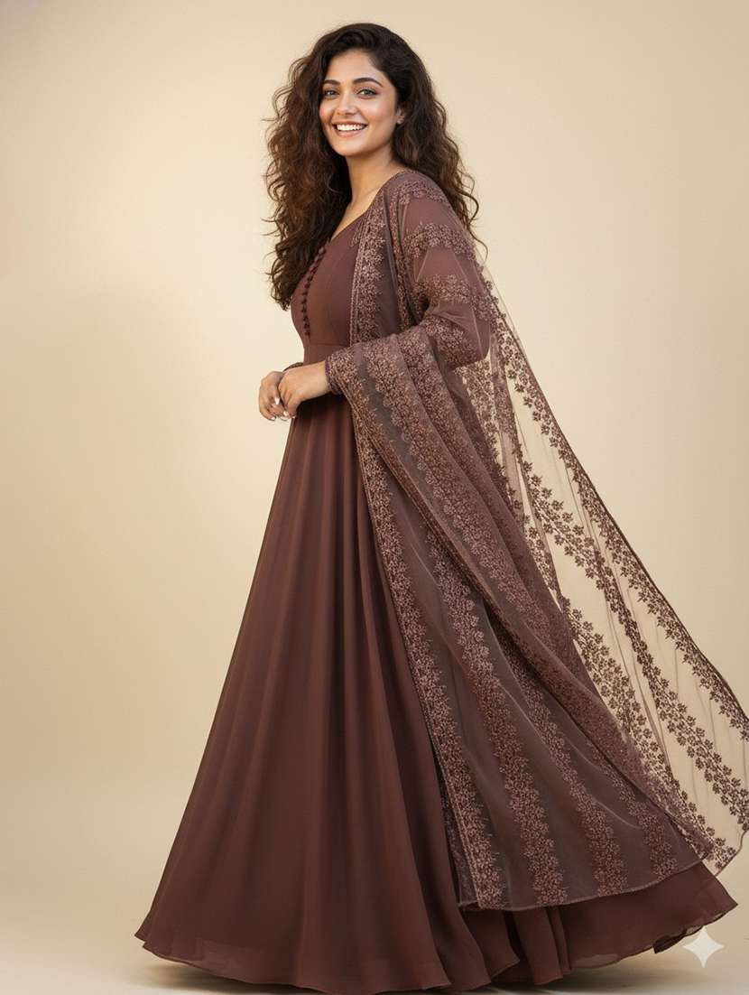 women solid long sleeve kurta dupatta set - 22511769 -  Standard Image - 2
