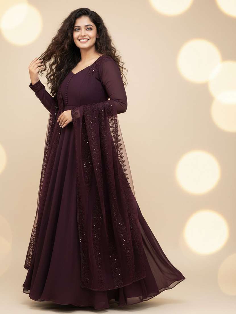 women solid long sleeve kurta dupatta set - 22511772 -  Standard Image - 2