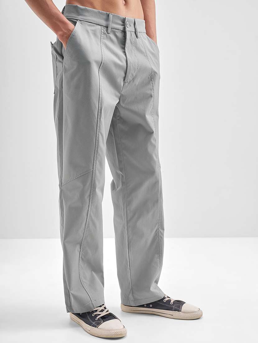 men solid mid rise pleated casual trouser - 22511848 -  Standard Image - 2