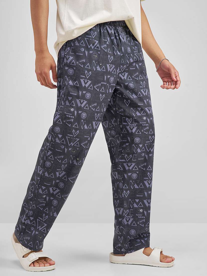 Men Printed Mid Rise Full Length Track Pant - 22511849 -  Standard Image - 2