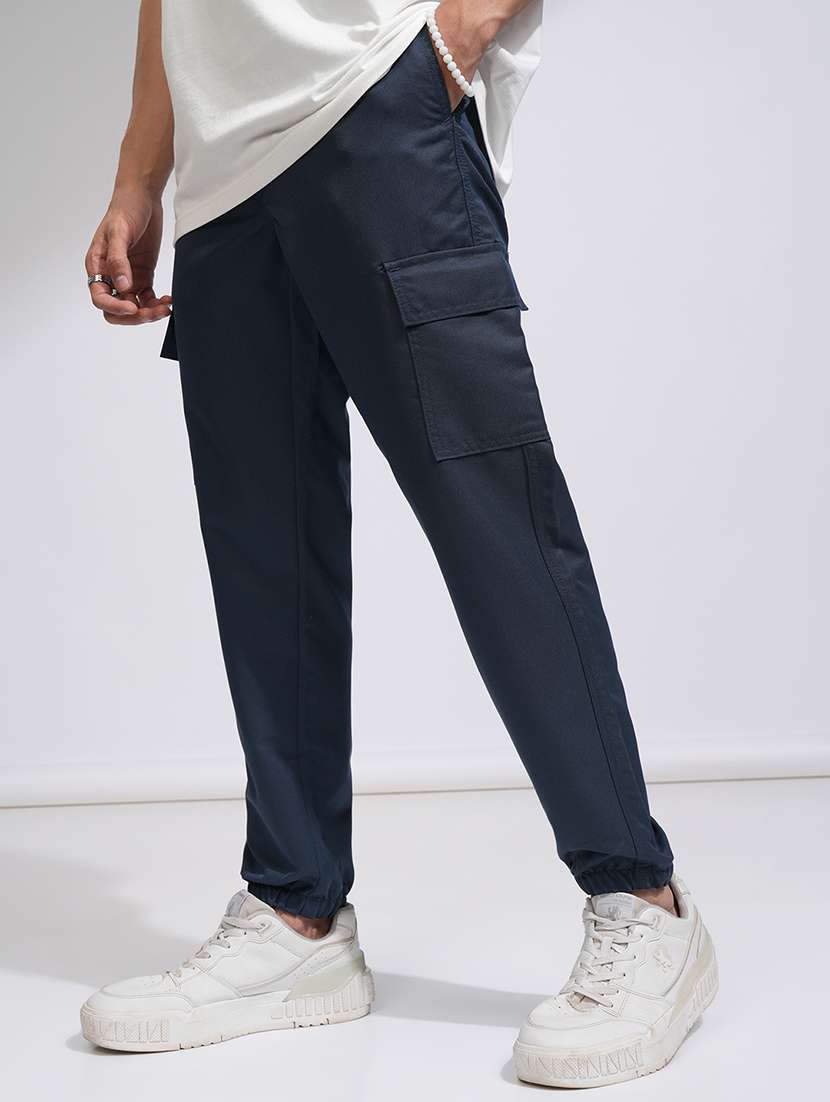 men solid mid rise regular fit jogger - 22511856 -  Standard Image - 2