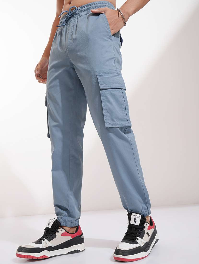 Men Solid Mid Rise Regular Fit Jogger - 22511859 -  Standard Image - 2