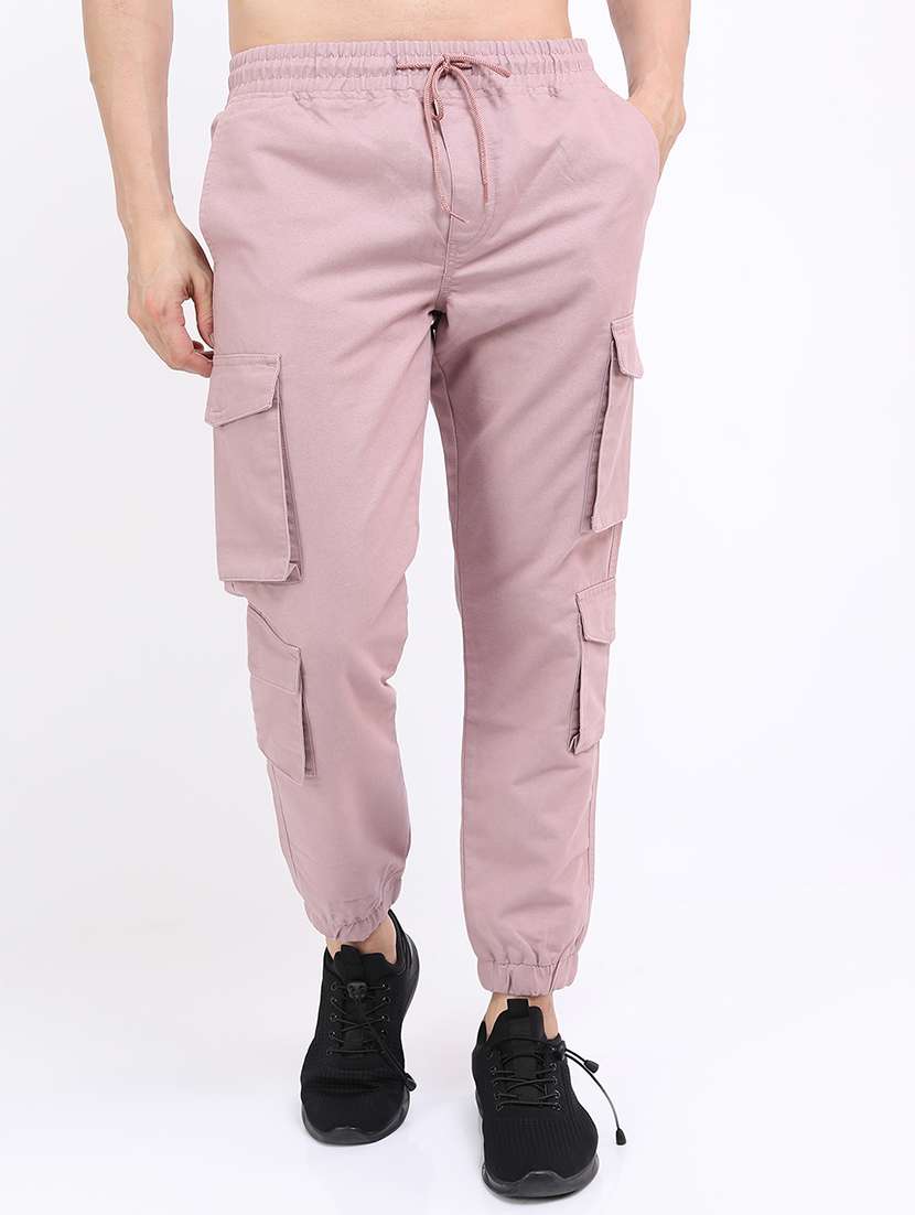 Men Solid Mid Rise Regular Fit Jogger - 22511868 -  Standard Image - 2
