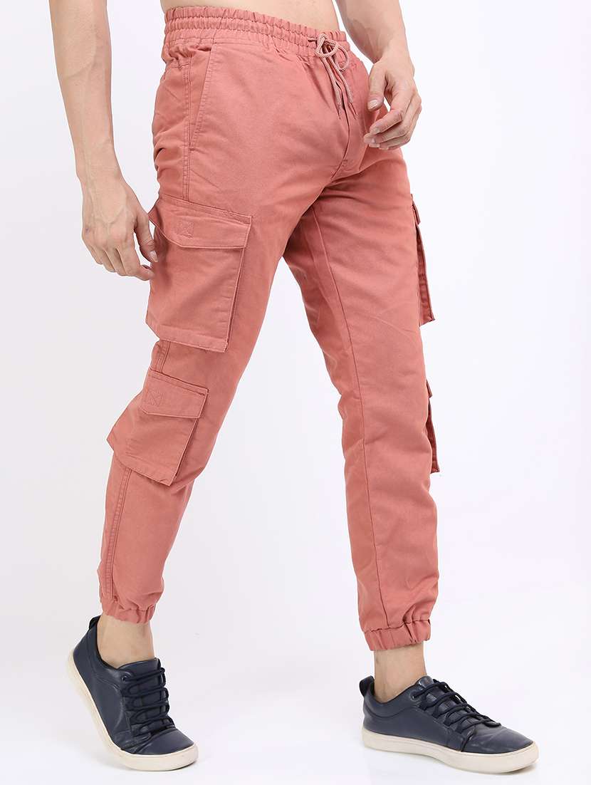 men solid mid rise regular fit jogger - 22511869 -  Standard Image - 2