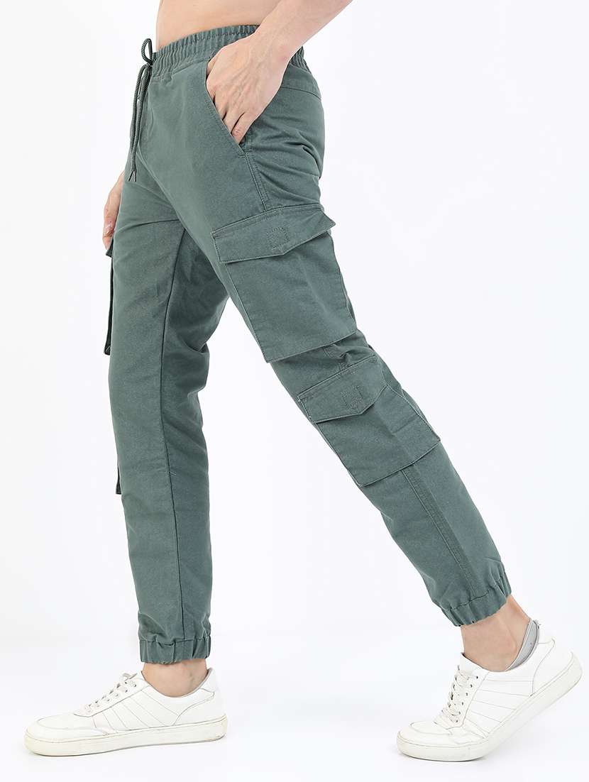 men solid mid rise regular fit jogger - 22511870 -  Standard Image - 2