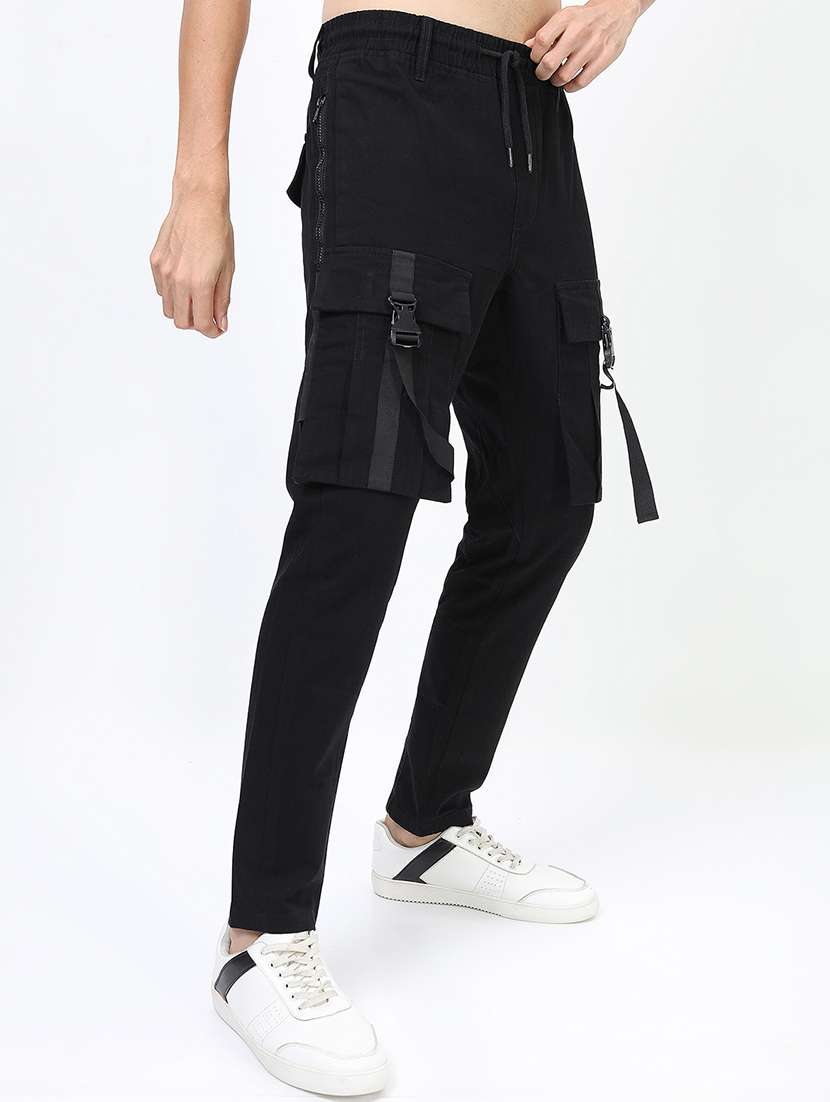 men solid mid rise regular fit cargo  - 22511874 -  Standard Image - 2
