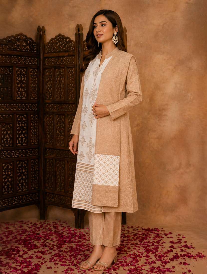 women self design long sleeve kurta pant with dupatta set - 22511925 -  Standard Image - 2
