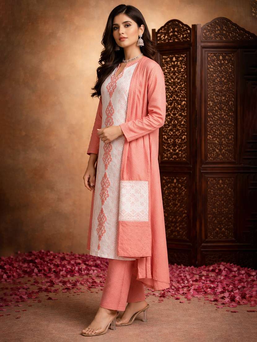 women self design long sleeve kurta pant with dupatta set - 22511928 -  Standard Image - 2
