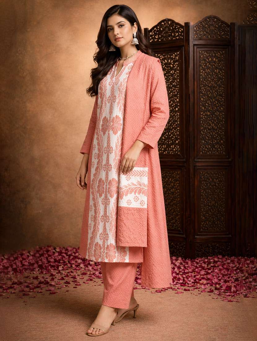 women self design long sleeve kurta pant with dupatta set - 22511929 -  Standard Image - 2