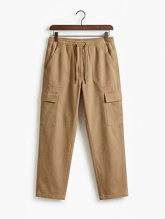 men solid mid rise loose fit cargo  - 22512073 -  Standard Image - 2