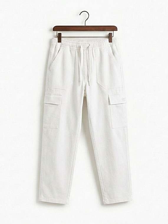 men solid mid rise loose fit cargo  - 22512075 -  Standard Image - 2