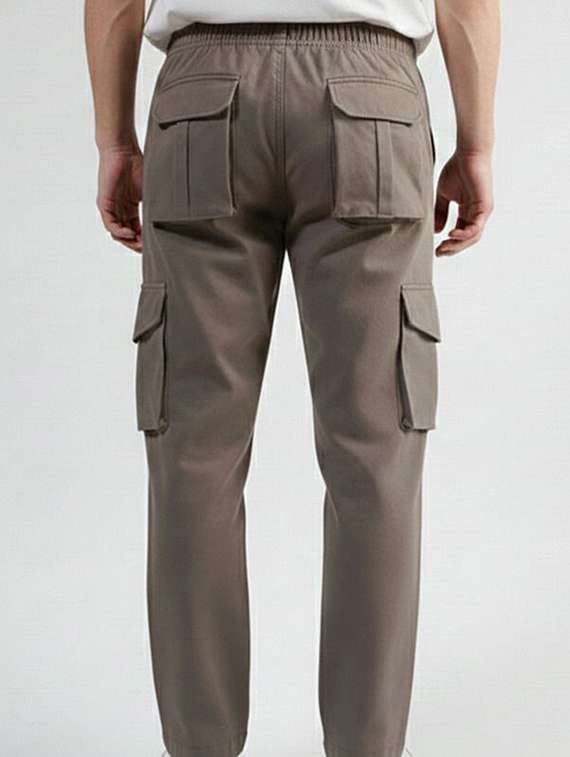 men solid mid rise loose fit cargo  - 22512082 -  Standard Image - 2
