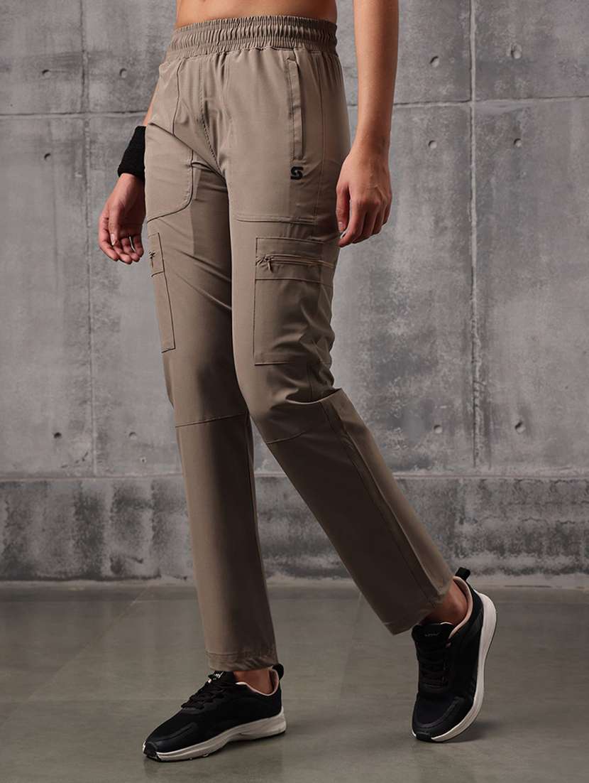 women solid mid rise regular track pant - 22512209 -  Standard Image - 2