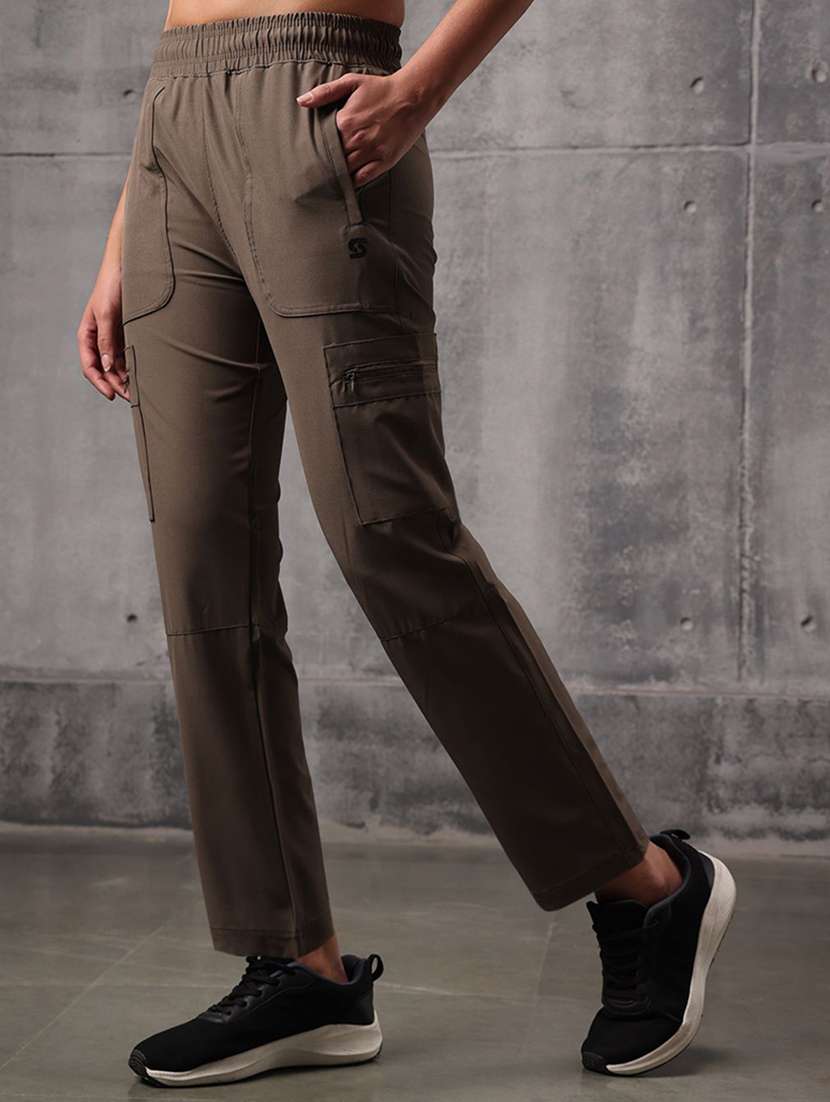 women solid mid rise regular track pant - 22512210 -  Standard Image - 2